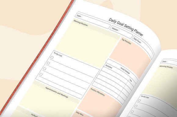 Download Daily Goal Setting Planner Kdp Interior - Goal setting planner Collection