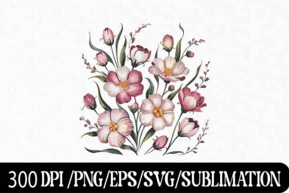 Download Vintage Hand-Drawn Flower Clipart - Premium Bundle