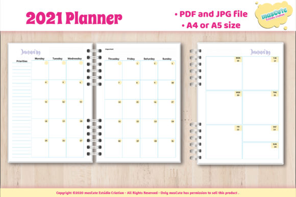 Download 2021 Monthly Planner ,2021 Planner, Prin - 2021 Collection