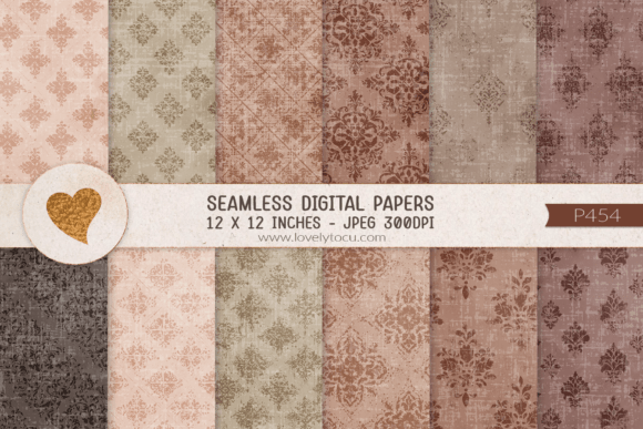 Download Grunge Damask Seamless Paper Patterns - Patterns Collection