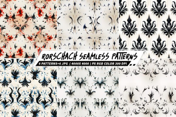Download Rorschach 6 Seamless Patterns - Patterns Collection