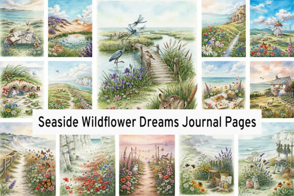 Download Seaside Wildflower Dreams Junk Journals - Premium Resources