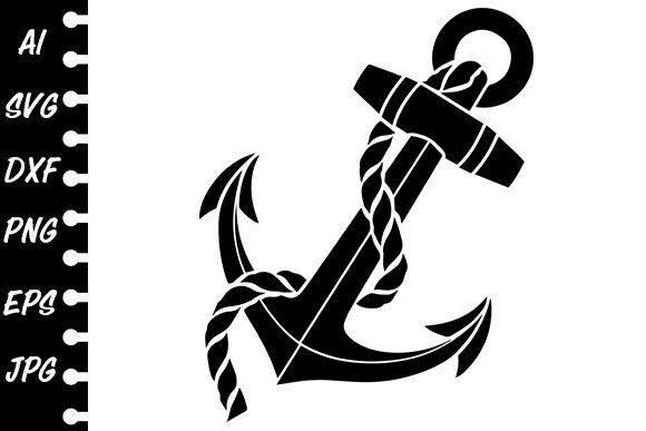 Download Stencil Sea Anchor - Anchor Collection