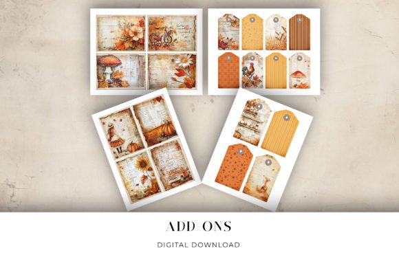 Download Autumn Tags and Notes for Junk Journals - Junk journals Collection